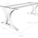 Handmade Steel Table Base for Dining/kitchen. Extra Wide (36