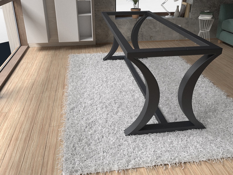 Base de table en acier faite à la main édition design. S'adapte parfaitement à une décoration d'intérieur moderne ou rustique. Livraison gratuite dans l'UE et aux États-Unis TBFLHG8 image 8