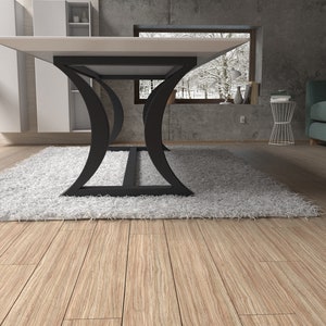 Base de table en acier faite à la main édition design. S'adapte parfaitement à une décoration d'intérieur moderne ou rustique. Livraison gratuite dans l'UE et aux États-Unis TBFLHG8 image 3