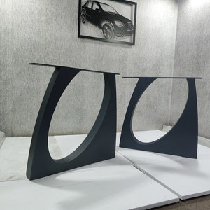 Handmade steel table legs designer edition unique shape. Great for rustic home or modern homes. Metal legs with premium quality. [FLNDSME8]