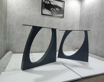 Handmade steel table legs designer edition unique shape. Great for rustic home or modern homes. Metal legs with premium quality. [FLNDSME8]