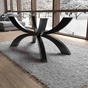 Unique Spider X shape metal table base for heavy tables. Premium quality product from EU. [NHFLX147]