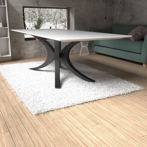 Pied de table en métal de forme unique pour une décoration intérieure moderne, rustique ou industrielle. Produit de qualité supérieure provenant de l'UE. NHU147 image 3