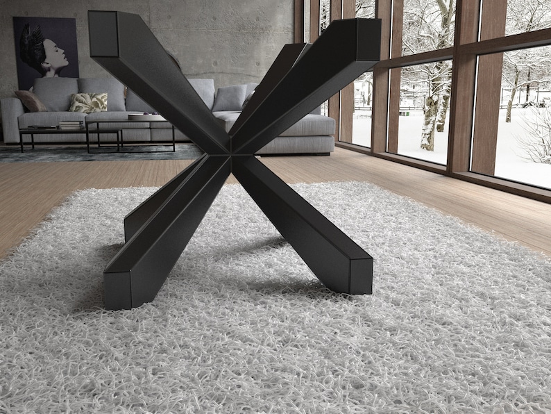 Unique Shape Metal Table Base for Heavy Round Tables. Premium Etsy