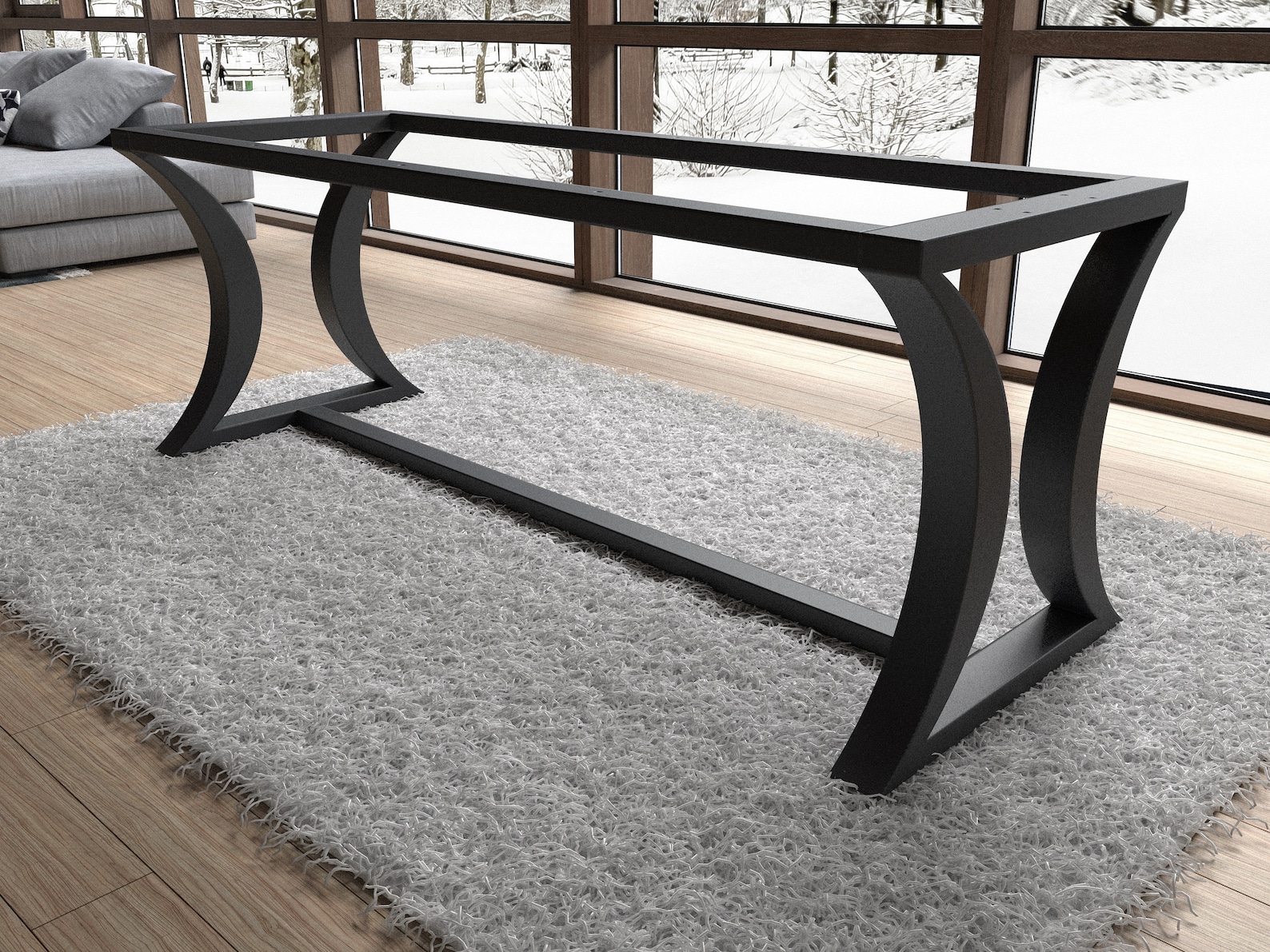 Handmade Steel Table Base Designer Edition. Great Fit With Modern or ...
