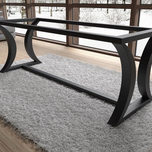 Handmade steel table base designer edition. Great fit with modern or rustic home deco. Free shipping EU and USA TBFLHG8 image 2