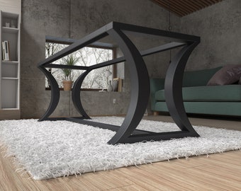 Handmade steel table base designer edition. Great fit with modern or rustic home deco. Free shipping EU and USA [TBFLHG8]