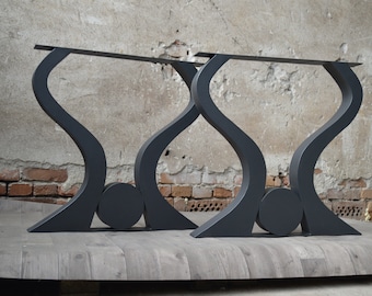 Steel table legs designer edition. Unique model. Fit with modern or rustic home deco. Handmade metal legs with premium quality. [FLNDFL8]
