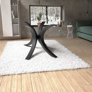 Pied de table en métal de forme unique pour une décoration intérieure moderne, rustique ou industrielle. Produit de qualité supérieure provenant de l'UE. NHU147 image 7