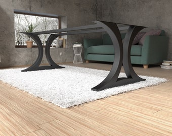Pied de table en acier fait main pour salle à manger/cuisine. Extra large (36 po.) x hauteur standard (28 po.) pour les grandes tables lourdes [236TRFLNGH8]