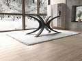 Unique shape metal table base for modern, rustic or industrial home deco. Premium quality product from EU. [NHU147]