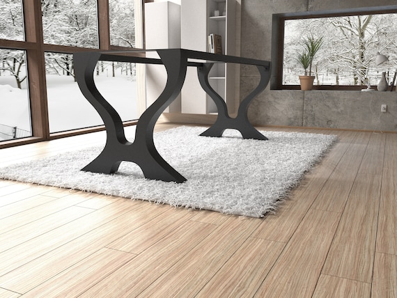 Handmade premium steel table base designer edition (H: 28" in.). Modern Furniture. Metal base handcrafted in EU [2TRFLNDFLNN2]