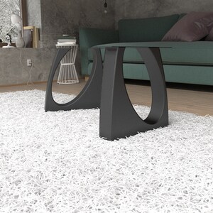 Home Soft Things 16" Cast Iron Metal Table Legs - Set Of 2, Black, Rustic, For Coffee Table/Bench