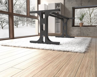 Handmade steel table base modern style. Great fit with modern or rustic or industrial home deco. [2TRFLNI84]