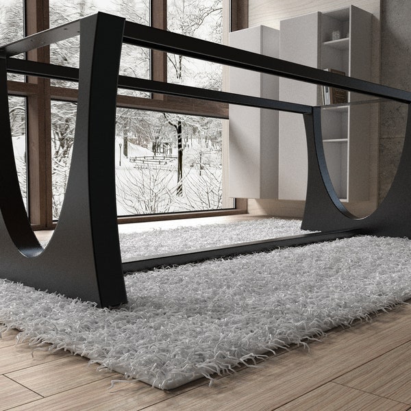 Handmade premium steel table base designer edition. Great fit with modern or rustic home deco. [TBFLNDSQI8]