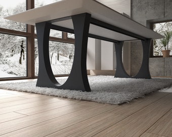 Édition design de base de table en acier haut de gamme faite à la main. S'adapte parfaitement à une décoration d'intérieur moderne ou rustique. [TBFLNDSQIE8]