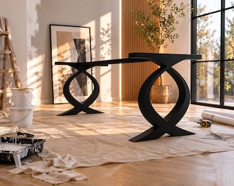 Mesa de comedor moderna, mesa con pedestal escultural, mesa de comedor contemporánea de lujo, muebles de cocina de diseño [2TRPLK8]