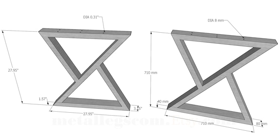 Powder coated 2024 metal table legs