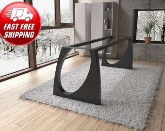 Handmade steel table base modern style. Great fit with modern or rustic or industrial home deco. [2TRFLNDSME8]