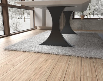 Handmade dining table legs with unique design for premium table tops. SET of 2, Handmade in Europe with premium materials [FLNDXW8]