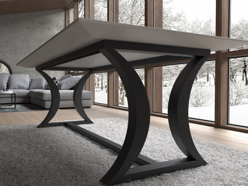 Base de table en acier faite à la main édition design. S'adapte parfaitement à une décoration d'intérieur moderne ou rustique. Livraison gratuite dans l'UE et aux États-Unis TBFLHG8 image 6