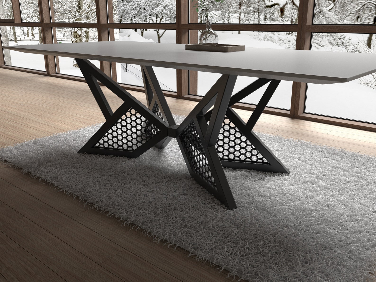 Modern Unique Shape Metal Table Base for Your Unique Project. - Etsy