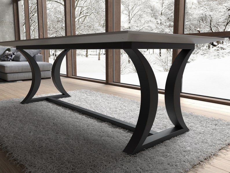 Base de table en acier faite à la main édition design. S'adapte parfaitement à une décoration d'intérieur moderne ou rustique. Livraison gratuite dans l'UE et aux États-Unis TBFLHG8 image 7