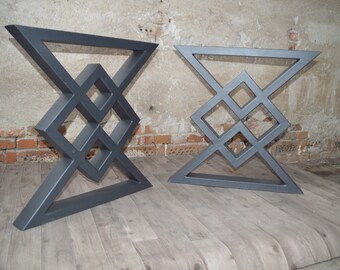 Kitchen Dining Table Legs unique DIAMOND shape, Metal Table frame premium quality. Fit great with big and heavy table tops. [DMN84]