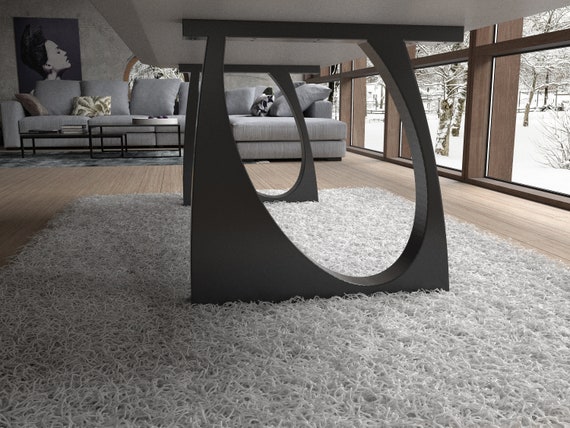 Steel table legs designer edition unique shape. Great product for rustic home or modern homes. Metal legs with premium quality. [FLNDSMEPF8]