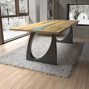 Pieds de table en acier faits à la main, édition design, forme unique. Idéal pour les maisons rustiques ou les maisons modernes. Pieds en métal de qualité supérieure. FLNDSME8 image 7