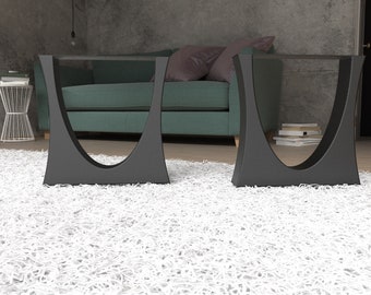 Metal coffee table legs designer edition, unique model. Great fit with modern or rustic home deco. [CFLNDSQI8]