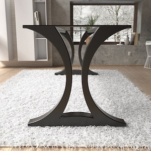 Handmade steel table base modern style. Great fit with modern or rustic or industrial home deco. [2TRFLNGH8] image 3