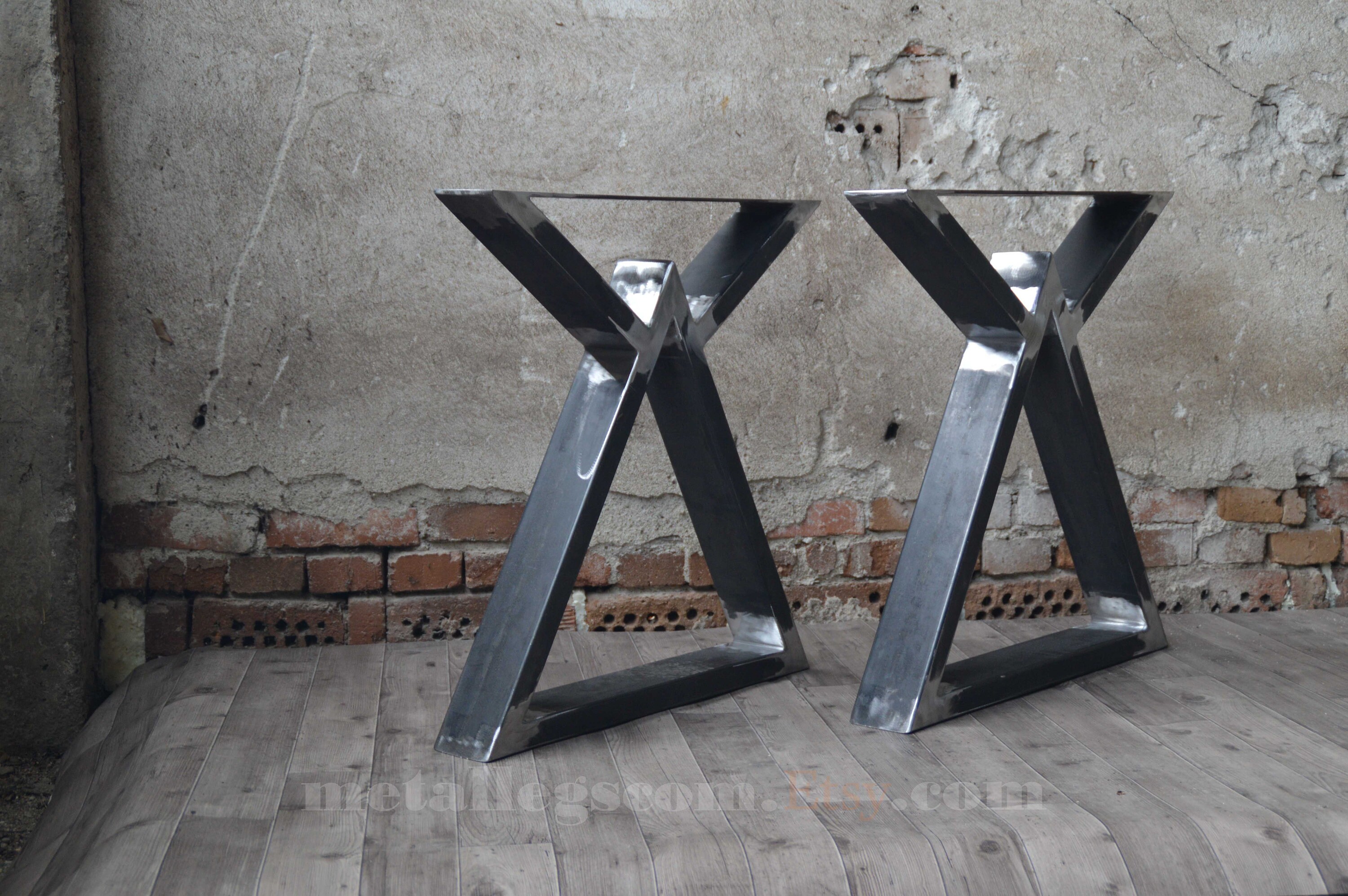 Patas de mesa de comedor de cocina de acero resistente. Estructura