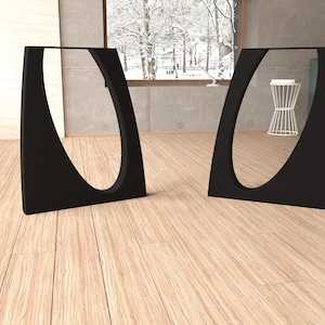 Handmade furniture table legs designer edition. Fit with modern or rustic home deco (23" x 28"). Elongated holes [FLNE7]