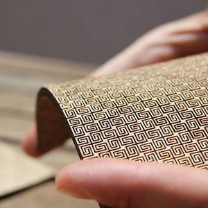 Flexible Living hinge carpet model for laser cutting dxf svg pdf ai cdr box intricate hinge design
