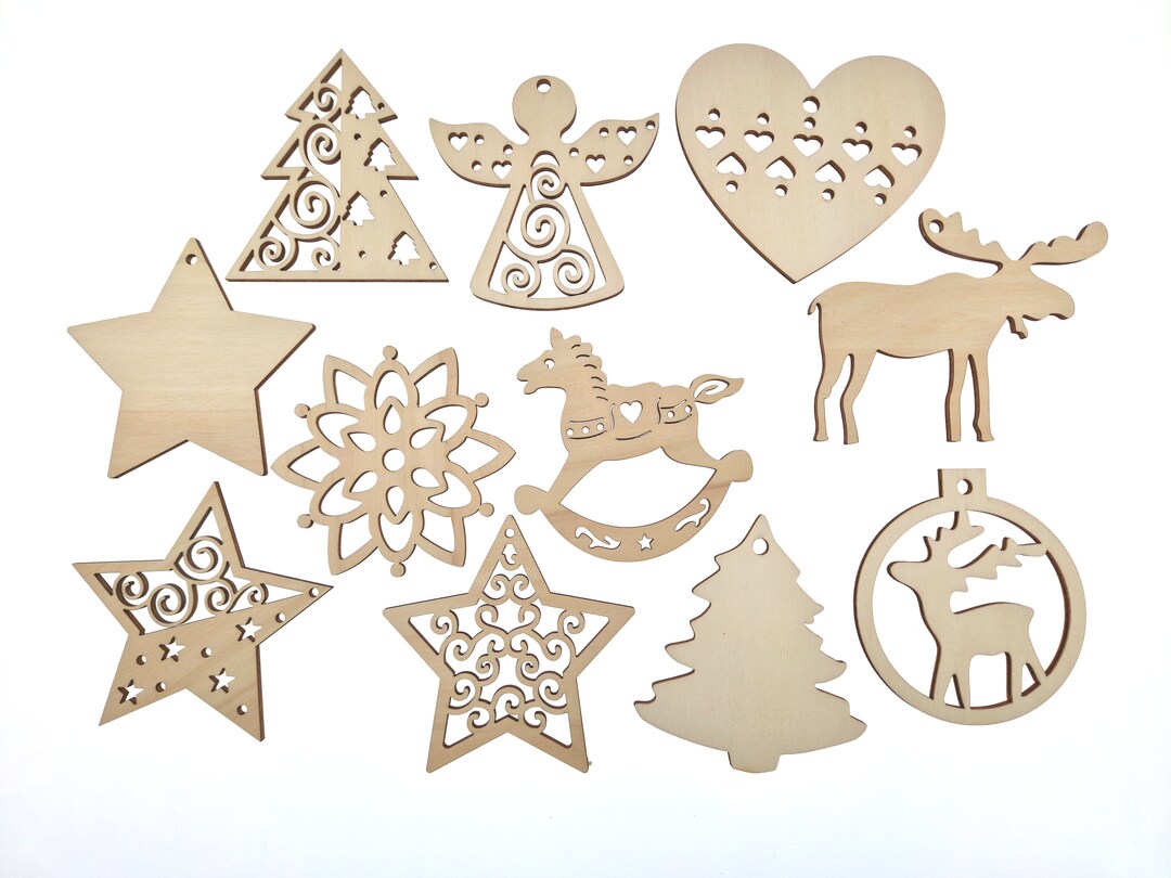 Bundle Christmas Decorations, 11 Designs, Dxf, PDF, SVG, AI, File for