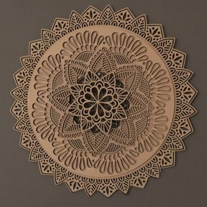 Layered Mandala Wall Art, Laser Cut Mandala Vector, Intricate Wood Home Decor, SVG Files for Cricut and Glowforge