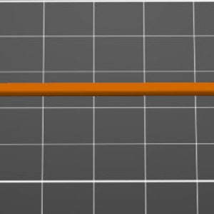 Puede incluir: Una aguja de pl&aacute;stico naranja, larga y recta, con una punta plana y roma en un extremo y un ojo alargado en el otro, colocada horizontalmente sobre un fondo de cuadr&iacute;cula gris oscuro con l&iacute;neas blancas.