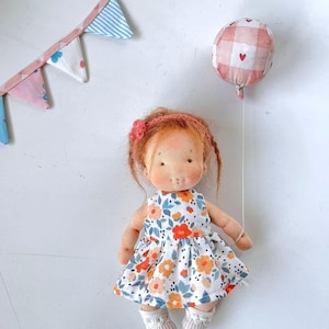 Handmade 6 Inch / 16 cm Waldorf Doll Girl – Organic Natural Toy with Removable Clothes