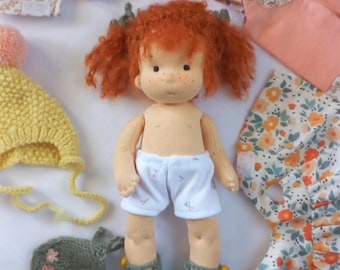 Handmade 7.8 İnc / 20 cm Waldorf doll Girl with a set of clothes
