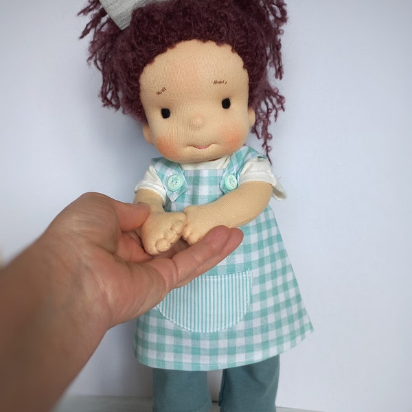 Handmade 16İnc / 40 cm Doll with a set of clothes and %100 adeles mohair hair