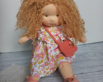 Handmade 15 İnc / 38 cm Waldorf doll with a set of clothes