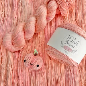 Hand Dyed Pima Cotton Yarn - “Peachy Pink” 100% Cotton  - 4ply