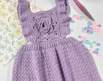 Pinafore Crochet Pattern - PDF download only - Toddler sizes