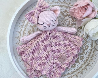 Tilly the cat crochet Lovey. Crochet lovey pattern. Baby lovey, baby comforter [PATTERN ONLY]