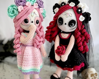Valentina Day of the Dead crochet doll Crochet pattern PDF