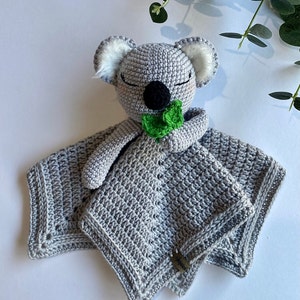 Kenny the Koala crochet lovey. Crochet lovey pattern. Baby lovey, baby comforter [PATTERN ONLY]