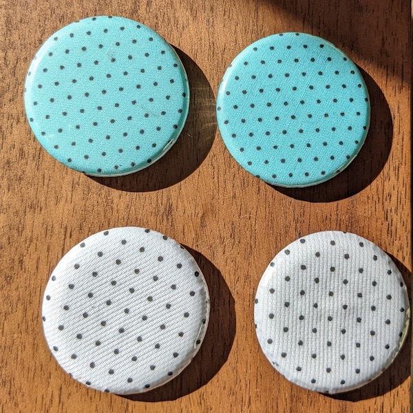 Upcycled magnets made out of fabric scraps for the fridge or magnet boards (collection 2)