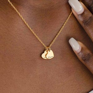 Multi-Heart Pendant Necklace, Custom Family Name Necklace, Personalized Gift for Grandma, Mom's Gift ,Child's Name Necklace, Family Gifts