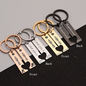 Personalized Spotify Code Keyring, Custom Music Heart Keychain Set, Couple Gift, 2 Pcs Matching Keyring, Gift for Boyfriend,Anniversary Gift